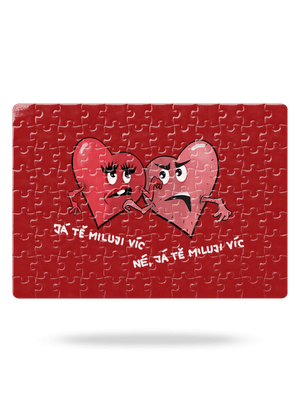 Srdíčka puzzle White