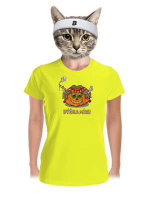 Dýňka míru dámské sportovní tričko Neon Yellow