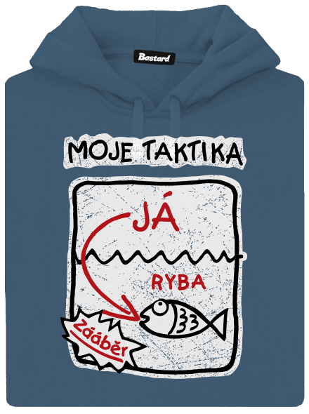 Rybářská taktika dámská mikina klokanka Denim