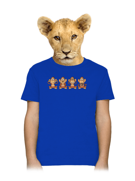Opička s mobilem dětské tričko Royal Blue
