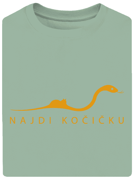 Najdi kočičku unisex tričko oversized Sage
