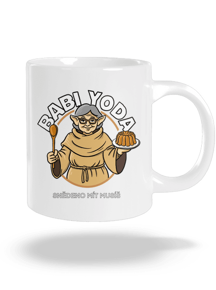 Babi Yoda velký hrnek White