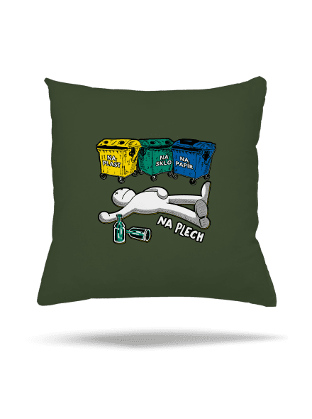 Tříděný odpad polštář Olive Green