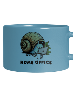 Šnekův home office hrnek makronka Blue Macaron