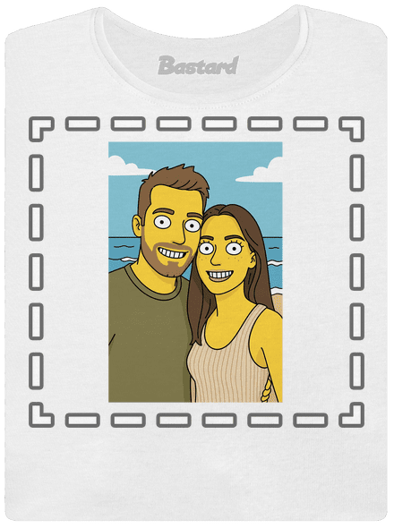 Simpsonovi z vlastní fotky dámské tričko White