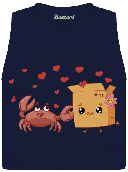 Krab a krabice dámské tílko volné Navy