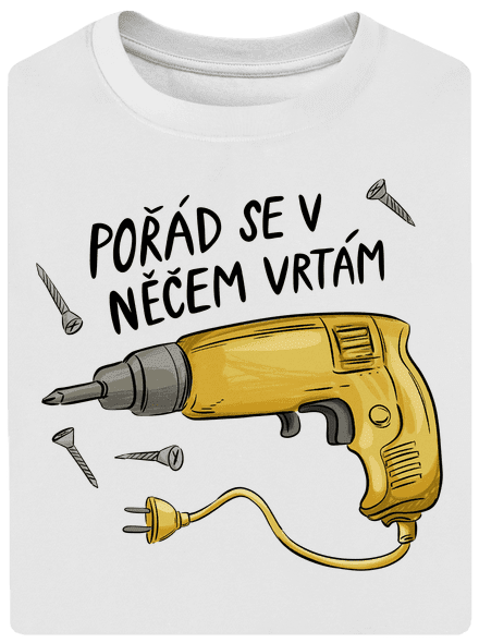 Vrtám unisex tričko oversized White