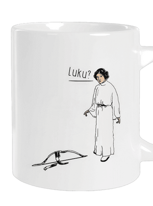 Luke a Leia velký hrnek White