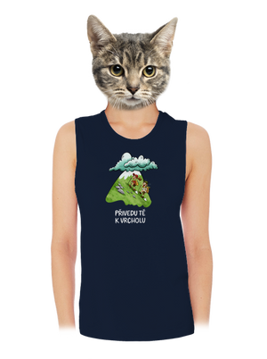 Přivedu tě k vrcholu dámské tílko volné Navy