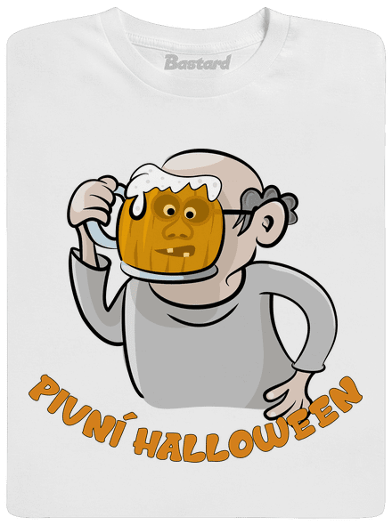 Pivní Halloween pánské dlouhý rukáv White