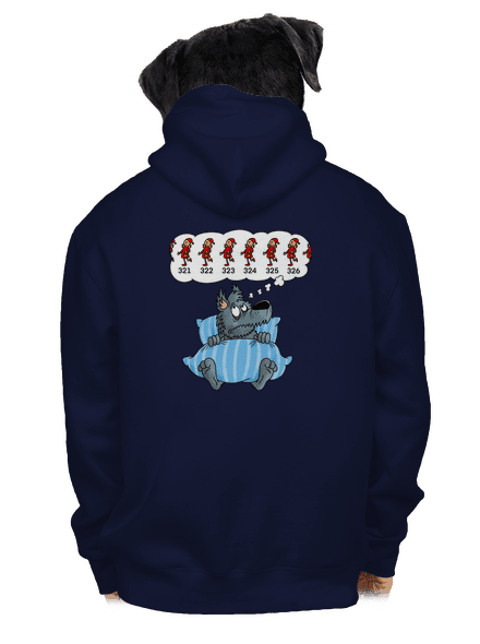 Vlčí nespavost pánská mikina na zip Navy