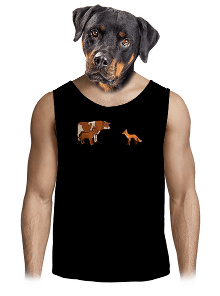 Vůl, pes a vulpes pánské tílko Black