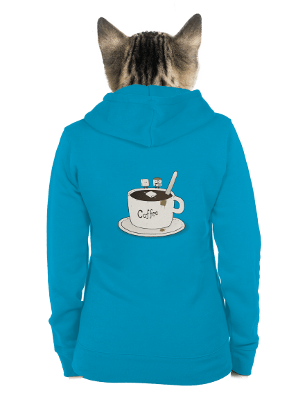Kdo zabil cukřík? dámská mikina na zip Blue Atol
