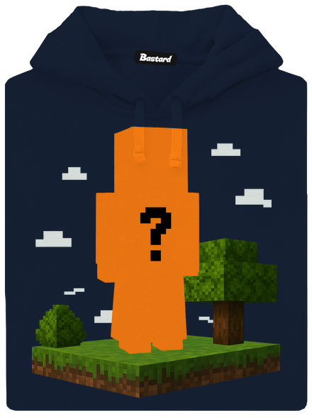 Minecraft z vlastní fotky pánská mikina klokanka Navy