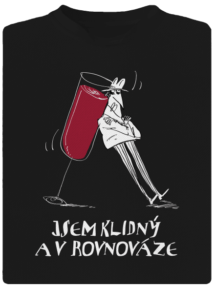 Klidná rovnováha pánské sportovní tričko Black