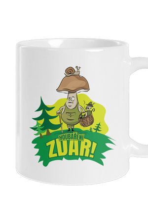 Houbaření zdar klasický hrnek White