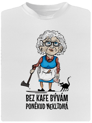 Neklidná bez kafe pánské sportovní tričko White