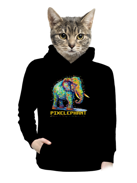 Pixelephant dámská mikina klokanka Black