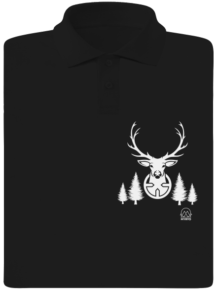 Jelen bilý pánská polokošile Black