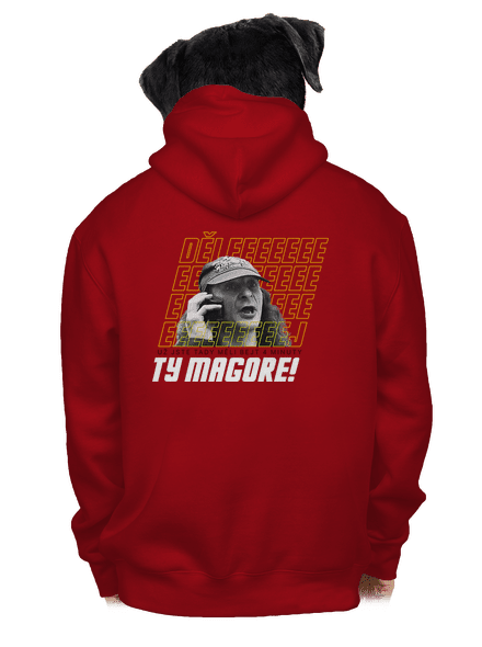 B18: Jiří Kára pánská mikina na zip Red