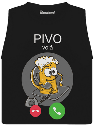 Pivo volá dámské tílko volné Black