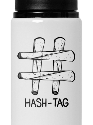 Hash tag lahev na vodu White