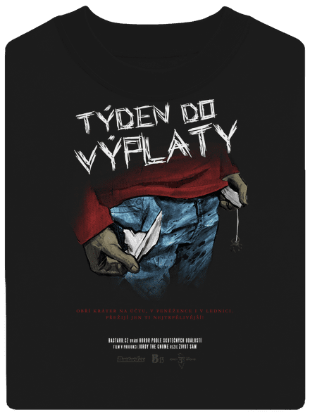 B13: Týden do výplaty unisex mikina bez kapuce Black