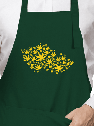 Ganja country zástěra Bottle Green