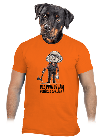 Neklidný bez piva pánské tričko Orange
