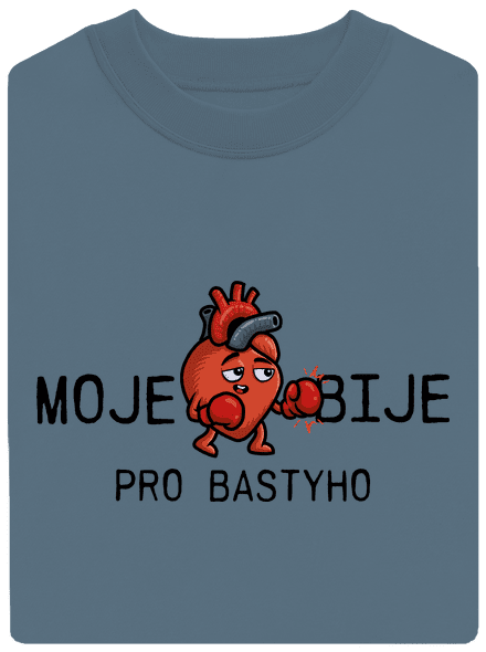 Moje srdce bije unisex mikina bez kapuce Nordic Blue