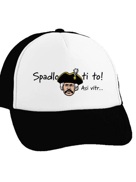 Spadlo ti to kšiltovka truckerka Black cap