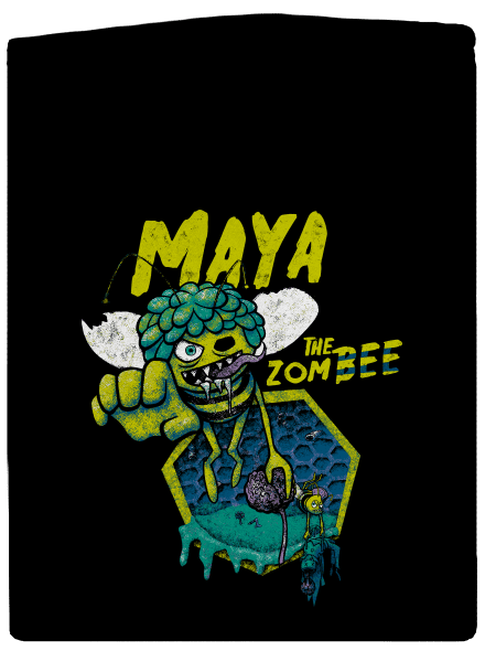Zombee Mája pánská mikina na zip Black