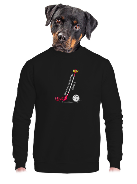 Král zahnutých čepelí - florbal unisex mikina bez kapuce Black