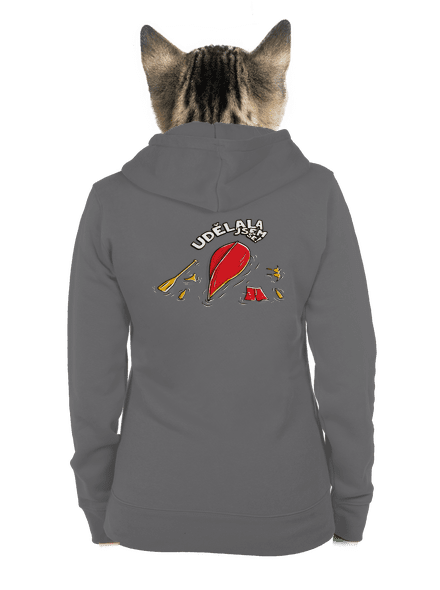 Udělal jsem se dámská mikina na zip Steel Gray