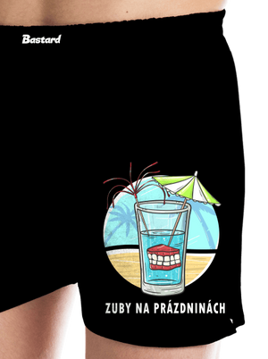 Zuby na prázdninách pánské trenky Black