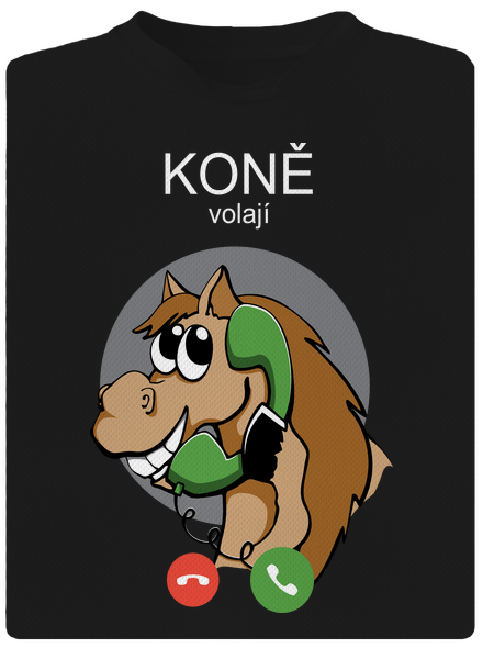 Koně volají pánské sportovní tričko Black