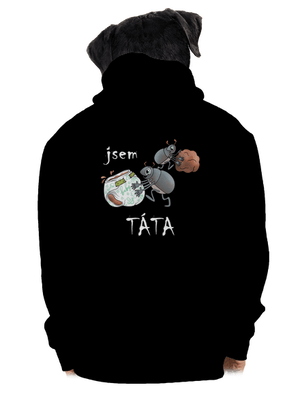 Jsem táta a máma pánská mikina na zip Black