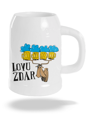 Lovu zdar půllitr White