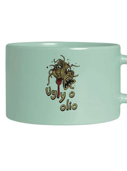 Ugly o olio hrnek makronka Mint Macaron