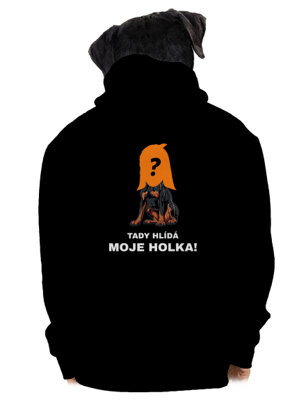 Tady hlídám já pánská mikina na zip Black