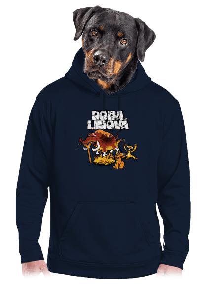 Doba libová pánská mikina klokanka Navy