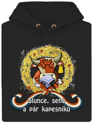 Slunce, seno a pár kapesníků unisex mikina premium Dark Black