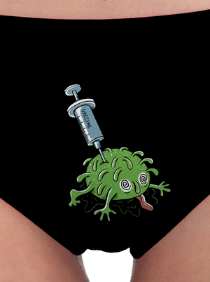 Zapíchlý covid dámské kalhotky Black