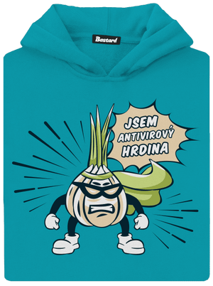 Antivirový hrdina dětská mikina klokanka Hawaiian Blue