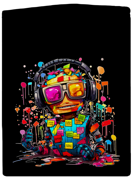 Workaholic robot pánská mikina na zip Black