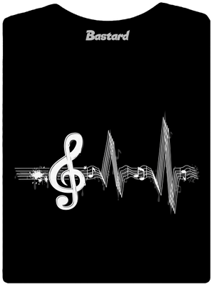 Žiju muzikou dámské tričko s lemem Black