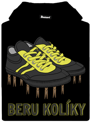 Beru kolíky pánská mikina klokanka Black
