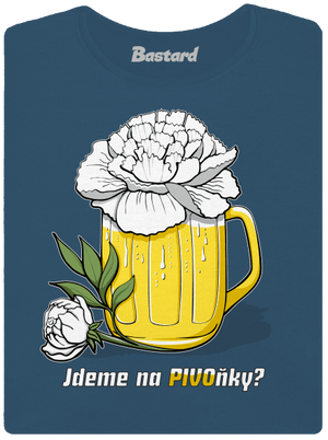 Pivoňky dámské tričko premium Petrol Blue