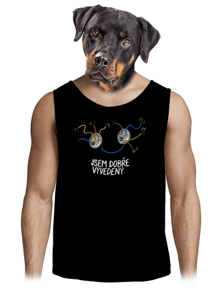 Jsem dobře vyvedený pánské tílko Black