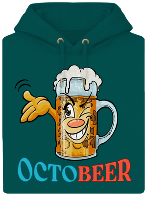 Octobeer unisex mikina premium Emerald Green